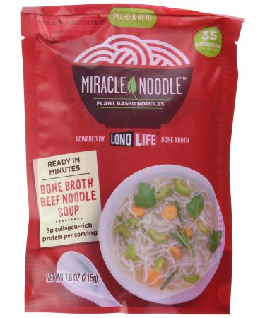 Miracle Noodle, Soup Noodle Beef Bone Broth, 7.6 Ounce
