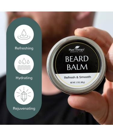 Plant Therapy Hair Therapy Beard Balm 1.7 oz - Hydrating & Soothing with Shea Butter Argan Oil & Millet Seed for a Smooth Beard - Buy Online on SooperMarket.com