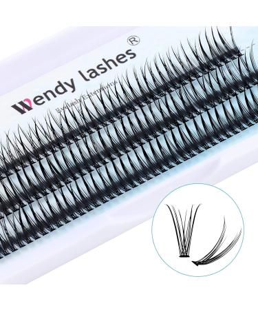 Individual Cluster Lashes C Curl 0.10mm 13mm 120Pcs | Soft 3D Effect DIY Eyelash Extensions - RR-13mm Clusters-YW-0.10-C - Buy Online on SooperMarket.com