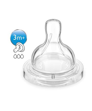 Philips Avent Anti-colic Baby Bottle Medium Flow Nipple 4pk - Flow 3 SCF423/47 - Buy Online on SooperMarket.com