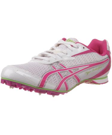ASICS Women's Hyper-Rocketgirl 5 Track And Field Shoe 9.5 White/Fuschia/Apple Green