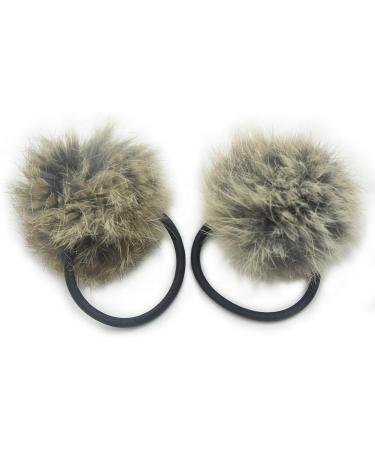 REYIN-CHHN A Pair of Lovely Pom Pom Hair Bands Decorative Pom Poms Band - 2 Inch Pom Pom (Baby Pink) - Buy Online on SooperMarket.com