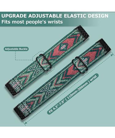 ShuYo 8 Pack Bands for Fitbit Charge 4/3 - Adjustable Replacement Wristbands for Women & Men - Fitness Sport Bands in Bohemia Red/Green/Purple, Leopard, Black/White - Compatible with Charge 3 SE - Buy Online on SooperMarket.com