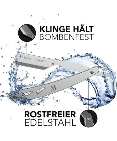 Anthony Brown Razor Set - Unique Precision Blade Head - Black & Silver Options - Includes Changing Blades & Etui - International Shipping Available - Buy Online on SooperMarket.com