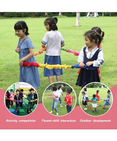 Cooperative Stretchy Band Elastic 78.74in Colorful Portable of War Rope Tear Resistant Fleece Exercise Bands for Group Games Fits 3 People Stretchy Band 300cm - Buy Online on SooperMarket.com
