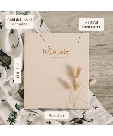 Unisex Baby Memory Book | Minimalist First Year Keepsake | Baby Milestones Scrapbook | Gender-Neutral Journal | Peachly - Buy Online on SooperMarket.com