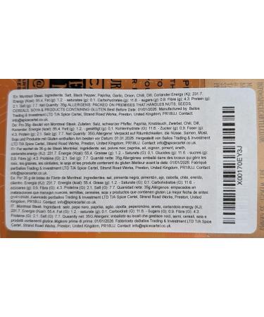 Spice Cartel Montreal Steak Herb & Spice Blend 35g - Handcrafted in UK, Inspired by Quebec Cuisine - Buy Online on SooperMarket.com