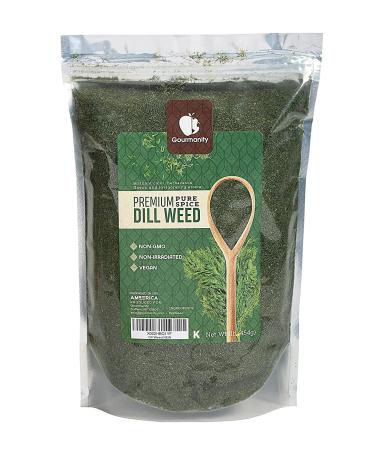 Gourmanity 1lb Dill Weed, Bulk Dried Dill Seasoning, Dry Dill Herb Seasoning, Dill Weed Seasoning, Kosher, Non-GMO, Non-Irradiated