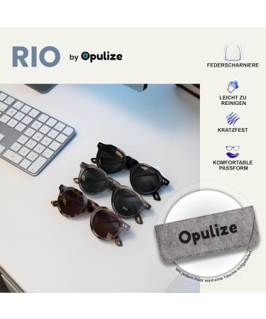 Opulize Rio UV400 Sun Reading Glasses - Glossy Light Brown Tortoise Frame for Men & Women - Spring Hinges - S53-1 +1.00 Dioptre - Buy Online on SooperMarket.com