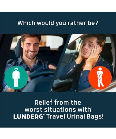 Lunderg Disposable Urine Bags for Men - Super Absorbent Pad - Value Pack of 20 - Portable & Travel-Friendly for Emergency, Camping, and Car Use - Buy Online on SooperMarket.com