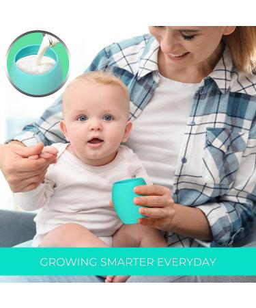 Silicone Baby Sippy Cup for First Stage Training | Feeding Specialist Designed | 3 Months+ | 3 OZ | Blue - Buy Online on SooperMarket.com