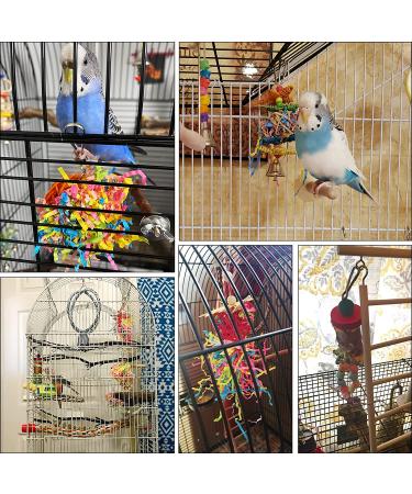 YUEPET Bird Shredder Toys 4 Pack - Small Parrot Chewing & Foraging Toys for Parakeets, Lovebirds, Cockatiels - Hanging Parrot Cage Toy - Buy Online on SooperMarket.com