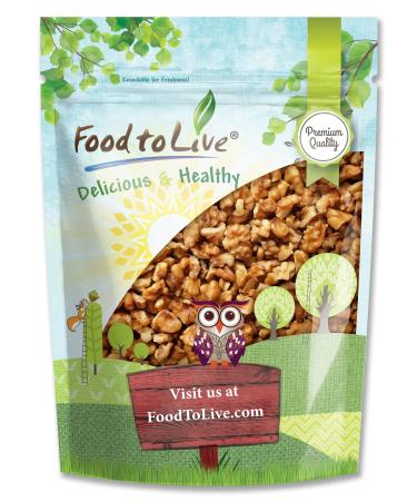 California Walnut Pieces, 4 Pounds  Non-GMO Verified, Chopped Nuts, Shelled, Raw, Unsalted, Vegan, Bulk. Keto Snack. Good Source of Protein, Iron. Great for Salads, Desserts, Ice Cream, Made in USA
