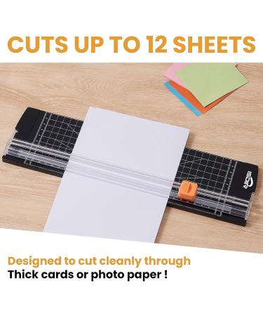 ISDIR A4 Paper Cutter Slicer  12 Inch Paper Trimmer Scrapbooking Tool Supplies with Security Safeguard and Side Ruler  Portable Paper Slicer for Craft Paper  Label  Photo  Cardstock (Black) - Buy Online on SooperMarket.com