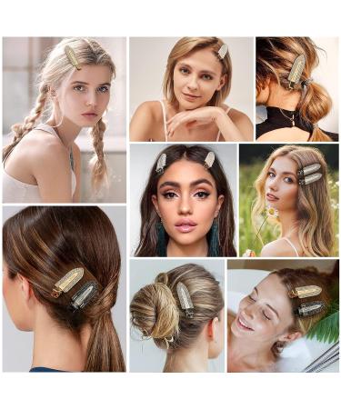 Rhinestone No Crease Hair Clips - 8 Pcs Bling Diamond Metal Pins for Styling Bangs/Waves - Non-Dent Alligator Barrettes for Women and Girls - Buy Online on SooperMarket.com