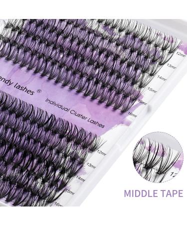 240PCS D Curl 0.07mm 20D/30D Mixed Cluster Lash Extension Kit | DIY Eyelash Extensions | Wide Stem Individual Lashes 12-16mm | RR-12-16mm Clusters-20D+30D-0.07-D - Buy Online on SooperMarket.com