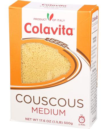 Colavita Medium Couscous 1.1 lb Box - 12 Count Pack of 1 | Authentic Mediterranean Pasta - Buy Online on SooperMarket.com