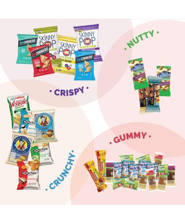 Gluten Free Healthy Snack Box (34 Count) for College Students, Exams, Father's Day, Military, Finals, Office - Chips, Popcorn, Granola Bars - Gift Idea - Buy Online on SooperMarket.com