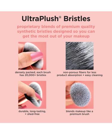 Real Techniques Glitter All The Way Brush & Sponge Set - Limited Edition Makeup Tools for Blending & Contouring | Latex-Free Holiday Gift - Buy Online on SooperMarket.com