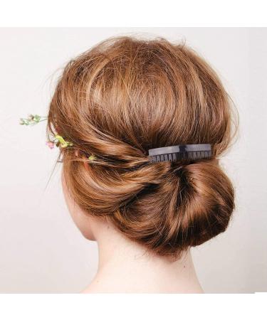 6PCS Strong Hold French Twist Hair Combs Slides Set for Women - Black - Buy Online on SooperMarket.com