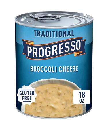 Progresso Traditional, Broccoli Cheese Soup, 18 oz (Pack of 12) Cheese 1.12 Pound (Pack of 12)