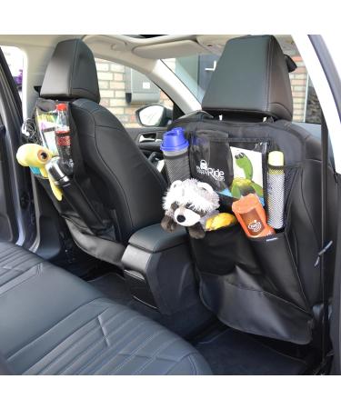 Myhappyride Backrage Protection - 2-Piece Car Back Seat Organizer with iPad/Tablet Compartment | Waterproof Kick-Mat Protection for Kids | Universal Fit - Buy Online on SooperMarket.com