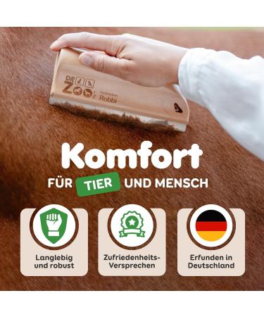 DR Zoo Horse Curry Comb Robbi - Best Coat Change Helper for Horses | Premium Wood Curry Comb for Healthy Coats - Buy Online on SooperMarket.com