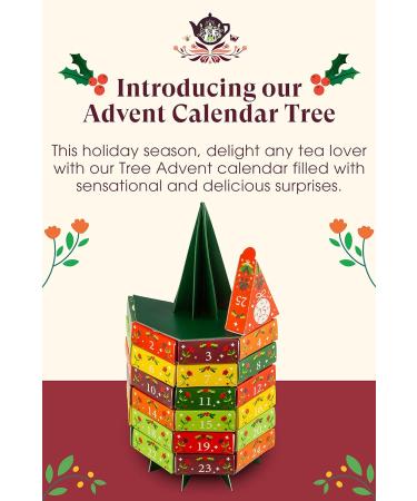 English Tea Shop Organic Advent Calendar Tree - 25 Pyramid Tea Bags - Buy Online on SooperMarket.com