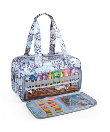 CURMIO Yarn Storage Bag, Knitting Tote Bag for Crochet Hooks, Knitting Project and Accessories, Ideal for Crochet Beginners and Knitting Lovers, Bag Only, Dandelion