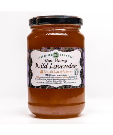 Antonio's Raw Certified Organic Wild Lavender Honey |Pure Wilderness Honey |Unpasteurised |Single Origin |The Raw Honey Shop |(500g) Wild Lavender 500 g (Pack of 1)