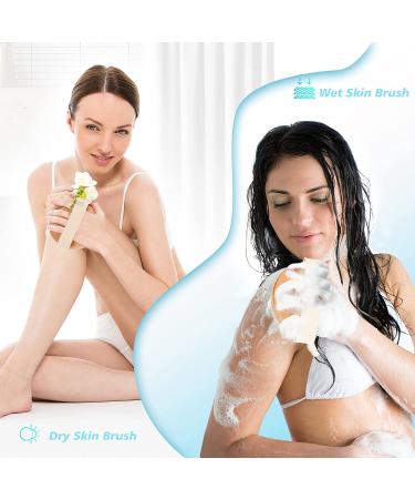 2 Pack Natural Soft and Hard Boar Bristle Body Brushes for Exfoliating and Cleansing - Round Massage Bath Brushes for Whole Body, Promotes Blood Circulation - Buy Online on SooperMarket.com