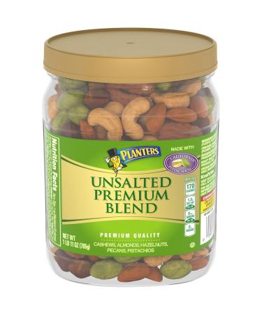 Planters Unsalted Premium Blend - Premium Quality Mixed Nuts - 1lbs 11oz