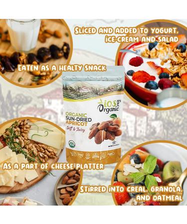 ORGANIC Sun-Dried Apricot - IOS Love Organic- | Purely Apricot - USDA Certified Organic Apricot  NO Added Sugars  Sulfurs or Preservatives | NON-GMO  VEGAN  & KOSHER - Buy Online on SooperMarket.com