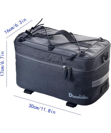 Disconano 8L Multifunctional Bicycle Rear Rack Bag - Carry Basketball/Football/Helmet - Hand/Ice/Lunch Bag - Gray - Buy Online on SooperMarket.com