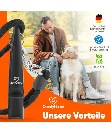 Qomfy Home Dog Pipe with Bracelet & Collar - Dark Anthracite | Ideal Dog Training Accessory & Recall Aid | Educational Dog Whistle - Buy Online on SooperMarket.com