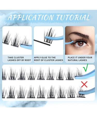 Lash Clusters 84 Pcs Individual Eyelash Extensions Thin Band Soft Frost D-Mix 8-16mm - Buy Online on SooperMarket.com
