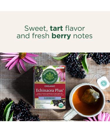 Traditional Medicinals - Organic Echinacea Plus Elderberry Herbal Tea (Pack of 6) - Help Fight off Respiratory Tract Infections - 96 Tea Bags Total Echinacea Plus Elderberry 16 count (Pack of 6) - Buy Online on SooperMarket.com
