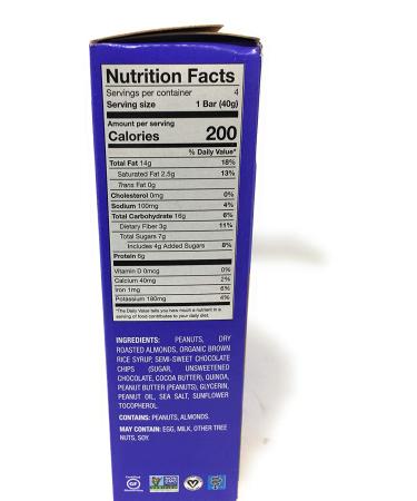 Fody Food Company Peanut Butter Chocolate Quinoa Bars - 4 Count, 5.64 Ounce - Buy Online on SooperMarket.com