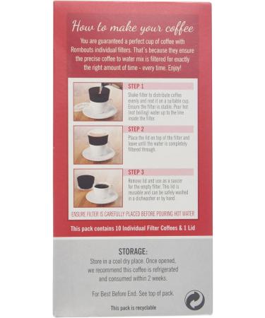 Rombouts Cafe Italian Pure Ground Filter Coffee Cups 10 x 6.2g - Buy Online on SooperMarket.com
