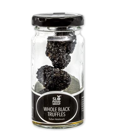 Slofoodgroup Black Truffles, Preserved Whole Black Truffles (Tuber Aestivum) Preserved in Brine (30 gram net weight truffles) - Truffle Mushroom Gourmet Food