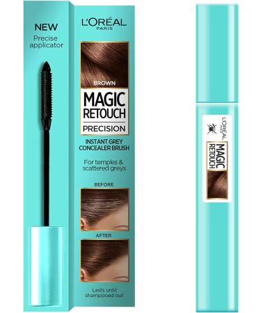 L'Oreal Magic Retouch Brown Precision Instant Grey Concealer Brush (Pack of 2) Brown 8 ml (Pack of 2) - Buy Online on SooperMarket.com