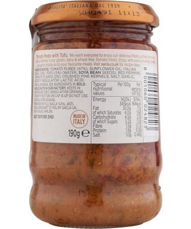 Sacla Free From Tomato Pesto 190g - Buy Online on SooperMarket.com