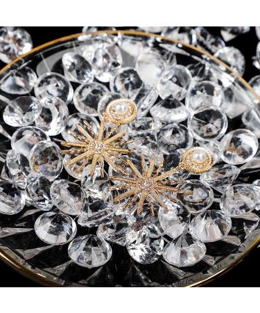 OUTUXED 300pcs 0.8 Clear Diamonds Crystals Acrylic Gems - Wedding Table Scattering & Party Decorations 1.5 LB with Velvet Pouch - Buy Online on SooperMarket.com