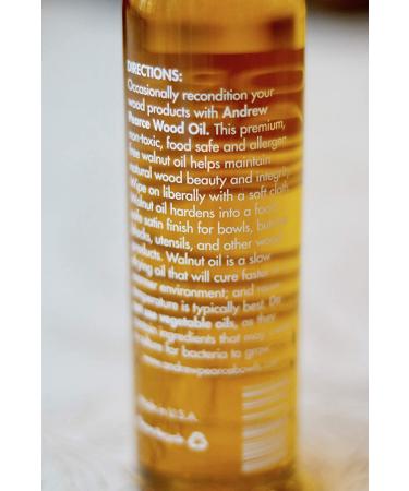 Andrew Pearce 8oz Premium Walnut Wood Oil Bowl Conditioner - Ideal for Wooden Bowls & Cutting Boards - Buy Online on SooperMarket.com
