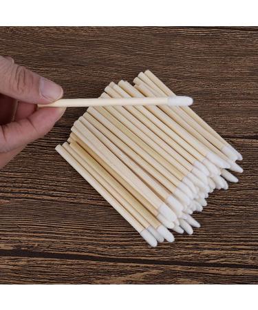 100pcs Disposable Lip Brushes | Eco-Friendly Makeup Applicators with Bamboo Handle - Lint Free Lipstick & Lip Gloss Wands - Buy Online on SooperMarket.com