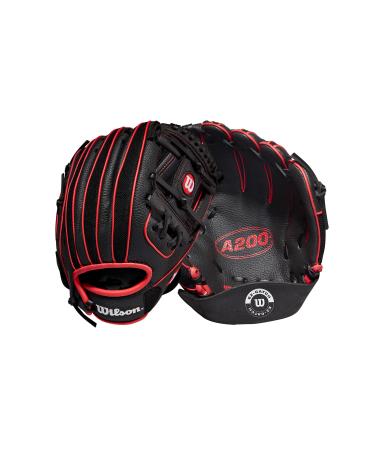 WILSON 2022 A200 EZ Catch Baseball Glove Series 10" Right Hand Throw 10" Black/Red