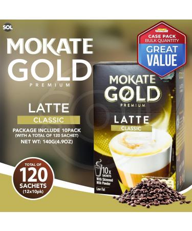 SOL 120pk (12 x 10pk) Mokate Coffee Sachets Latte Classic Sachet Coffee Sticks Instant Coffee Sachets Individual Coffee Sachets Coffee Sachets Individually Wrapped Coffee Sachet + Stickers - Buy Online on SooperMarket.com