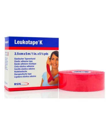 Leukotape K - Therapeutic Kinesiology Tape - 1 x 5.4 Yard Roll Red