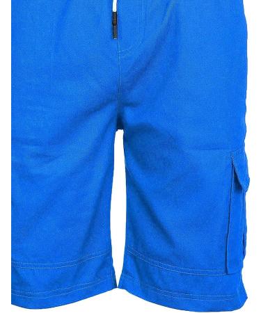 Men's Casual Cargo Shorts - Oversized Multi-Pocket Drawstring Shorts for Summer - Quick Dry, Blue, Size XL - Buy Online on SooperMarket.com