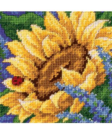 Dimensions Sunflower & Ladybug Needlepoint Kit - Floral Design, 5x5 - Buy Online on SooperMarket.com